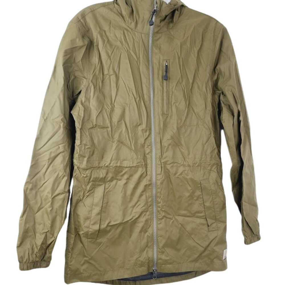 Carhartt Women's Pea Green Outdoor Long Sleeve Casual Hooded Rain Jacket Size XS